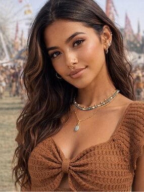 Cotton On -Women’s Knit Scallop Hem
Crop Top | Chocolate Color | Sz Med | GUC